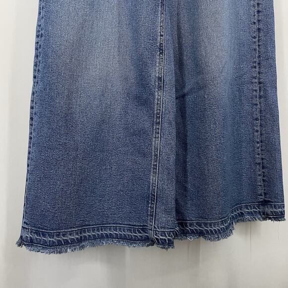 AYR The Must Jeans Size 27 Wide Leg Jeans High Rise Raw Hem Medium Wash - Picture 2 of 8